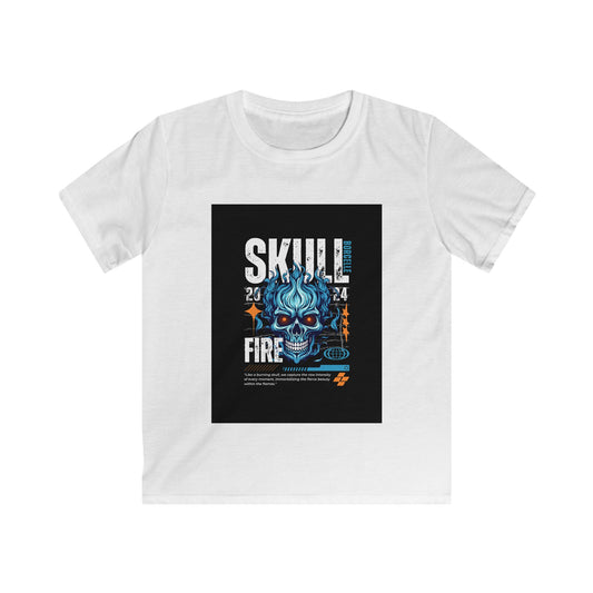 Flaming skull youth shirt